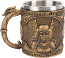 flexman Stainless Steel Cup, Resin Double Beer Mug, Layered High Temperature Resistant Pirate Pattern Beverage Cup Drinking Supplies