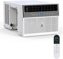 8100 BTU U-Shaped Smart Inverter Window Air Conditioner - Cools 450 Sq.Ft, Ultra Quiet (49dB), WiFi & Voice Control, Open Window Design, Energy Efficient, Easy Install, White