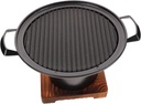 GANAZONO Portable Non Stick Camping Bbq Grill Oven Heat Resistant Tabletop Barbecue Pan with Oil Drain Design Durable Outdoor Grilling Furnace for People Easy Clean Household Roasting Meat