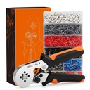 Kit d'outils de sertissage de fils HASTHIP, serti de fer, 1200PCS AWG 22-7