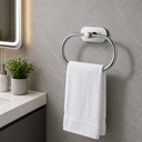 Oslen Magic Sticker auto-adhésif en acier inoxydable porte-serviettes – capsule de forme murale, finition Chrome, résistant à la rouille, espace-sauvegarding salle de bains Accessoire pour serviettes à main Pas de forage (paquet de 1)