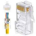 REDUS RJ45 Connecteur passe-passe Cat6 RJ45 Ends, Cat5, Cat5e, Cat6 8P8C RJ45 Connecteur, Connecteurs de câblodistribution Ethernet UTP Plug Réseau Fil solide et câble standard, Cramp LAN (PACK OF 40)