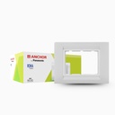 Anchor by Panasonic Roma Classic 8 Module Horizontal Tresa plaque blanche brillante pour panneau de commutation (Blanc, 30384WH-PK 2)