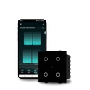 AZIOT Smart Wi-Fi Modular 4 Gang Premium Touch Switch (6 amps chacun) - GLASS (pas acrylique): Élever votre maison avec un contrôle sans effort (Fits in Anchor Roma Classic et plaques similaires) Domotique