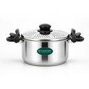 La vallée de l'Indus en acier inoxydable 2,5ltr Pot de fraise / Rice Pot pour les nouilles, pâtes, maïs, SOYA, légumes et riz