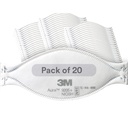 3M Aura Particules Respirateur 9205+, N95, Enveloppé individuellement, 3 Panneau plat conception pli permet pour les mouvements du visage