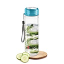 Treo par Milton Hector bouteille de verre 1000 ml I fuite preuve I verre premium I nourriture grade-Bpa Sans matériel I Odour preuve I facile à transporter strap I parfait pour la maison, bureau, bleu