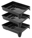 Bates- Plateau de peinture de 9 pouces, 3 paquets, Plateau à rouleaux de peinture avec capacité profonde