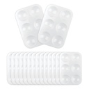 Plateau en plastique blanc 16PCS - essentiel pour les parties de peinture, les métiers d'art et la peinture artistique