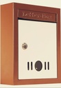 Boîte à lettres en métal de haute qualité (Brown) pour la maison et la porte Bureau Wall Mount Box Taille 9 * 11 * 3 pouces