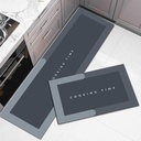 Set de tapis de cuisine VERVENIX 2 Pcs – Mousse de mémoire étanche Tapis anti-fatigue Rouille antidérapante pour cuisine, lavabo, blanchisserie et bureau – 120x40 cm + 40x60 cm (Cooking Time Design)