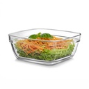 CELLO Nadir Square Serving Bol en verre pour la cuisine 1100 ml, Transparent, Four à micro-ondes et lave-vaisselle Coffre-fort, congélateur et réfrigérateur, sans plomb Bol en verre cristal trempé pour servir le mélange