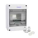 Boîte de protection de distribution de disjoncteur MOLLOM DIN avec couvercle transparent ABS, IP66 étanche pour disjoncteur mural intérieur 5 Way