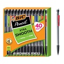 Crayon mécanique lisse BIC Xtra, point moyen 0,7 mm, emballage de 40 pièces