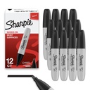 Marqueurs permanents Sharpie, pointe de pastille, noir, 12 comte - maison, école, fournitures de bureau