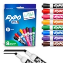 EXPO Dry Effase Markers, Low Odor Enk, Chisel Tip, 8 Comte - Whiteboard, Calendrier, Organisation, Fournitures essentielles pour bureau, école, classe, enseignants
