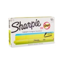 Sharpie Pocket Style Highlighters, pointe de biseau, jaune fluorescent, boîte de 12