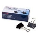 Conjoint de bureau clips Binder moyen, noir, 12 chiffres (paquet de 12)