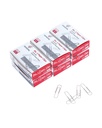 PAPERPAL Clips papier pour l'école de bureau et l'usage personnel, #1 Clip en papier lisse (1-2/7), 600 Clips en papier moyen (6 boîtes de 100 chacune), Argent