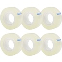 OWLKELA 6 rouleaux de renouvellement transparent de bande, clair, 0,7" x 1000"