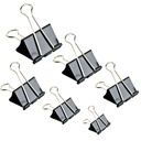 Binder Clips Pince à papier pour le papier-130 Pcs Clips Binder en papier Tailles assorties (noir)