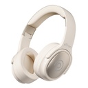 pTron Studio Pro w/ 65Hrs Playtime, sans fil sur écoute casque avec Mic HD, jumelage de double périphérique, TruTalk AI-ENC appels, faible latence jeu & musique, 40mm pilotes, BT5.4, Type-C charge rapide (Cream)