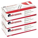 Clips universels en papier non patiné, fil, jumbo, argent-100 ct, 3 pk