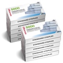 Staples standard de bureaumate - Chisel Point Conseils, 10 boîtes de 5 000 Staples, longueur de jambe de 1/4 pouce, compatibilité universelle, fournitures de bureau et fournitures scolaires pour la fixation quotidienne du papier