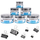 EFOK 208 PCS Binder Clips Pinces de papier Tailles assorties Black Metal Bulk Clip
