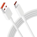 Cable USB-C de recharge rapide 67W pour Xiaomi, Redmi (1m) Blanc