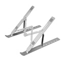 Zebronique NS2000 Plus Support pour ordinateur portable jusqu'à 17 pouces, capacité de charge de 5 kg, hauteur réglable de 7 niveaux, conception ergonomique pliable, tampons en silicone antidérapant (argent)