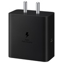 Adaptateur d'alimentation 60W d'origine Samsung (noir), charge rapide GaN, livraison d'alimentation USB 3.1, compatibilité universelle (sans câble)