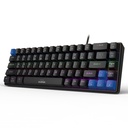 EvoFox Katana S Mini Clavier mécanique filaire , Swappable à chaud interrupteurs rouges silencieux , 68-Key Compact Layout , Vivid Rainbow Backlighting , 1000Hz taux de sondage , toutes les clés anti-Ghosting (noir)