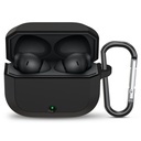 Couverture de protection pour once compatible avec OnePlus Nord Buds 3r TWS Ecouteurs Soft Silicone Shock Absorbant Protection intégrale du corps Indicateur LED visible Anti-poussière Prise de précision sécurisée (noir)