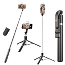 Kratos K9 Selfie Stick Tripod avec lumière, 67 pouces /170CM Tripod renforcé pour téléphone mobile, Bluetooth multi-fonctionnel long bâton de selfie pour le voyage, Blogging, Compatible avec iPhone et tous les smartphones