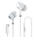 Kratos Tune V5 C Type Earphones Wired, Deep Bass Drivers Earphone, Type de contrôle en ligne c Casques avec Mic, Résistant à la sueur, Confort Type d'ajustement c Earphone avec contrôle de volume, Pin métallique c Earphones