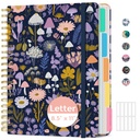 ZOTIA Grande Spiral Notebooks pour le travail 5 Sujet avec diviseurs amovibles