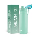 Bouteille d'eau en acier inoxydable certifiée MILTON Reva 750 ISI avec une gorgée ou une gorgée jumelée, 750ml, sans BPA, résistante aux fuites