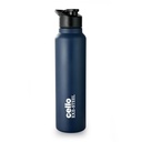 CELLO Crysta Flip Bouteille d'eau en acier inoxydable 1000 ml, Bleu Navy