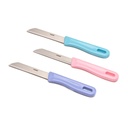 Rena acier inoxydable 90 mm couteau déraillé ensemble de 3, couteaux de cuisine Sharp pour les fruits, légumes, pain, usage quotidien de la cuisine ensemble long.