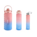 CELLO Tous les jours Ensemble de 3 pièces Bouteilles d'eau à usage quotidien, rose (310ml, 790ml, 2085ml)