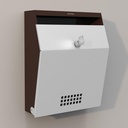 Boîte à lettres Plantex/Boîte à suggestions en acier de l'IG pour le bureau avec serrure à clés/boîte postale pour porte à domicile/boîte à plaintes/boîte à lettres montée à l'arc - (café et blanc)
