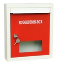 Boîte à lettres pour la maison, support mural, plateau mural en métal, boîte à lettres, boîte aux lettres, boîtes aux lettres extérieures, articles de décoration d'intérieur (boîte à suggestions rouge)