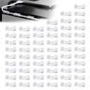 Cable autocollant Tidy Cable Clips, 40 Pcs Cable Management Wall Cable Clips, Fort Viscous Transparent Cable Organizers for Home, Office, Car, Décoration Suspension, Fairy Light, Etc.