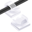 RYCHUI Pack de 60 supports de câbles transparents, clips de câbles extérieurs, organisateur de la gestion de câble, autocollant, forme U, diamètre maximum du câble 5mm