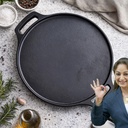 PANCA Cast Fer Dosa Tawa 30cm Pré-assaisonné Roti Chapati Tawa Pan
