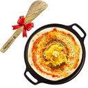 La vallée de l'Indus a pré-saisonné Cast Iron Tawa avec Spatule en bois libre pour Dosa/Chapathi.