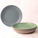 Irida Naturals Planet Friendly Fluted Dinner Plates Set de 9 pouces 4pcs