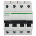 Schneider Electric Acti9 63A 4-Pole MCB(C Curve) $ 10kA Protection des courts-circuits $ Utilisation industrielle et résidentielle $ Support de rail DIN $ Surcharge et sécurité des courts-circuits $ Certifié IEC, blanc(ACT 9 'C' CURVE)