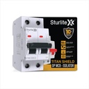 Sturlite Titan Shield 32A Double Pole MCB , protection contre les surcharges et les surpressions , Garantie 10 ans , Boîtier durable en polycarbonate , C-Curve Triping , 32A Capacité de rupture